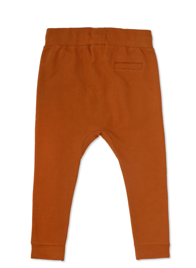 Drop-crotch baby pants - burnt sienna