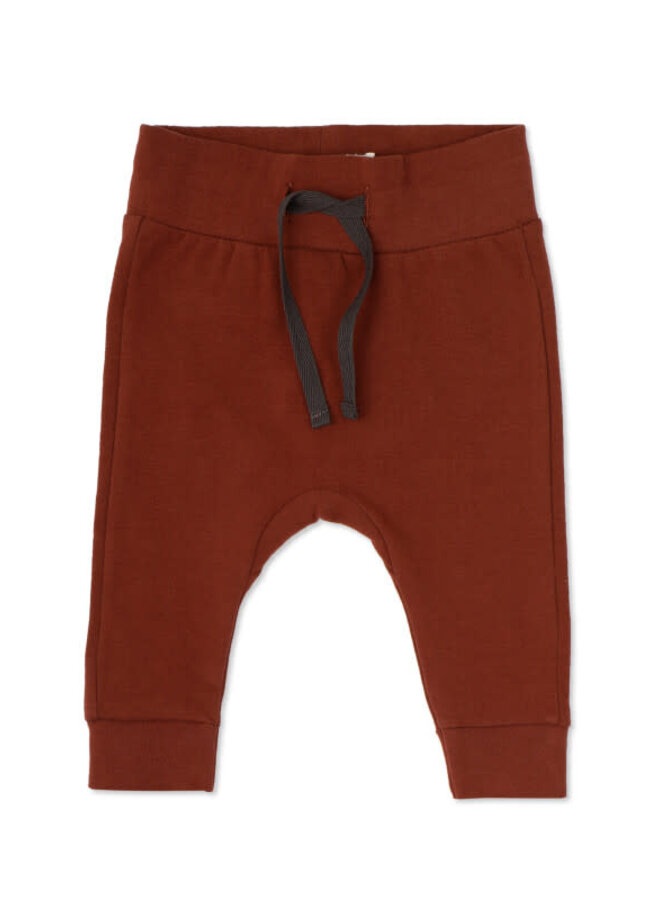 Drop-crotch baby pants - deep ruby