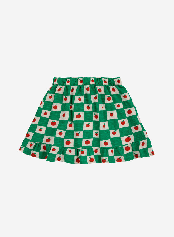 Tomato all over skirt