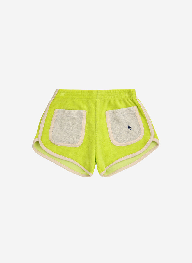 Green Terry shorts
