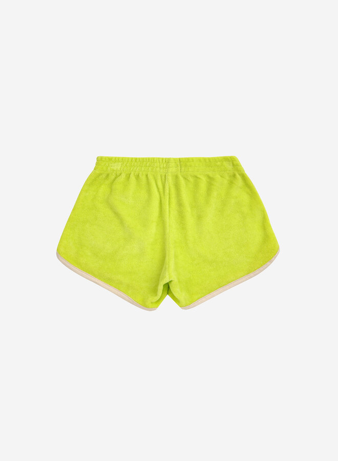 Green Terry shorts