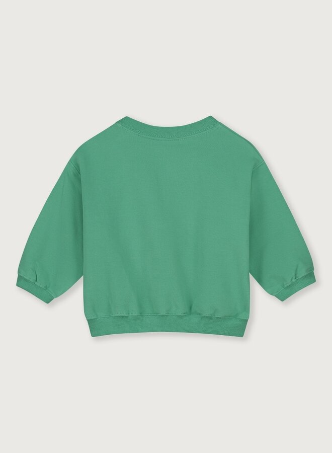 Baby Dropped Shoulder Sweater GOTS Bright Green