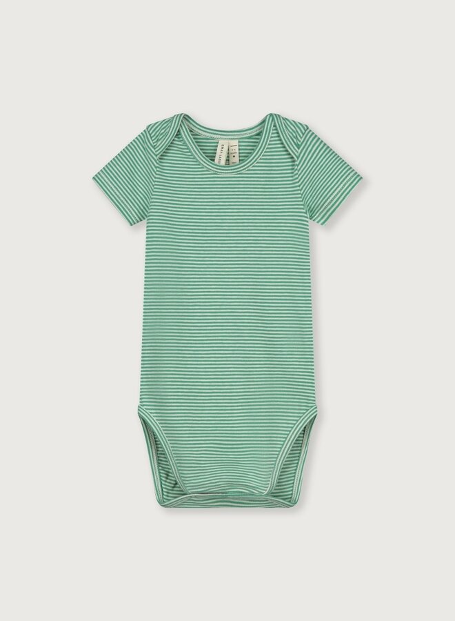 Baby Onesie GOTS Bright Green - Cream