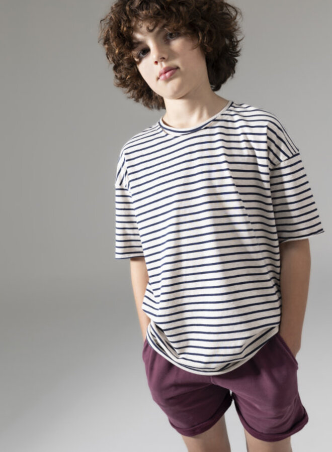 Oversized T-Shirt Navy Stripe