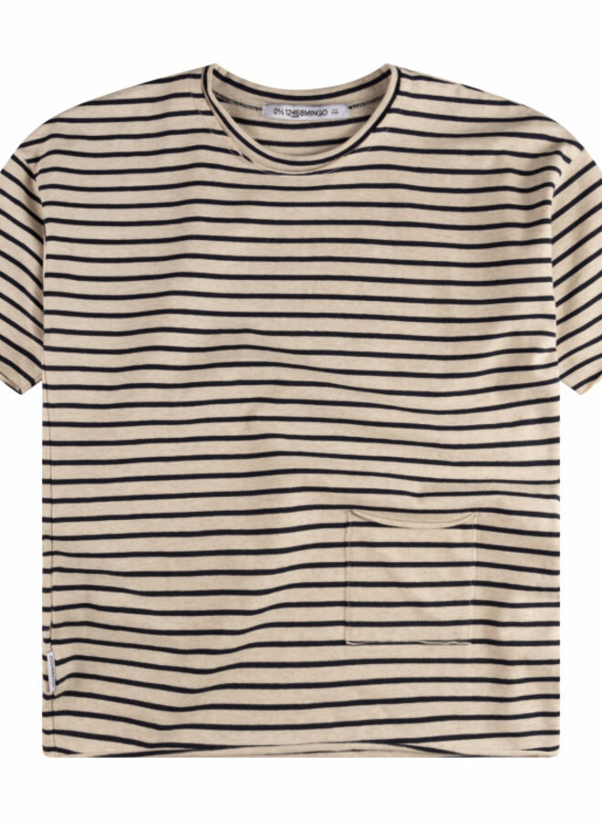 Oversized T-Shirt Navy Stripe