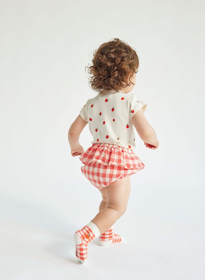 Baby Tomato set - romper en ruitroekje