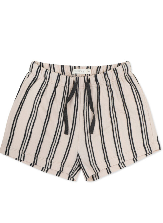 Beach shorts textured stripes shell