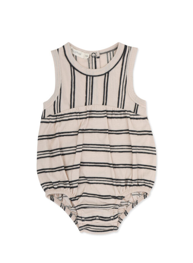 Bubble onesie textured stripes shell