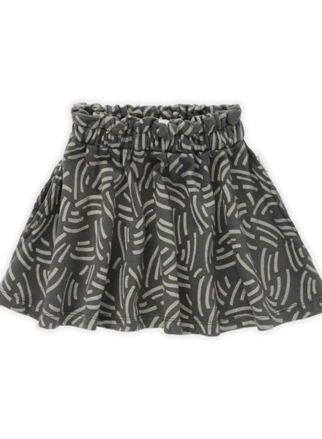 Paperbag skirt Waves print