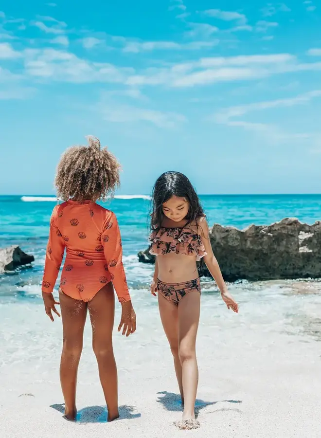 Swimsuit longsleeve Shell print