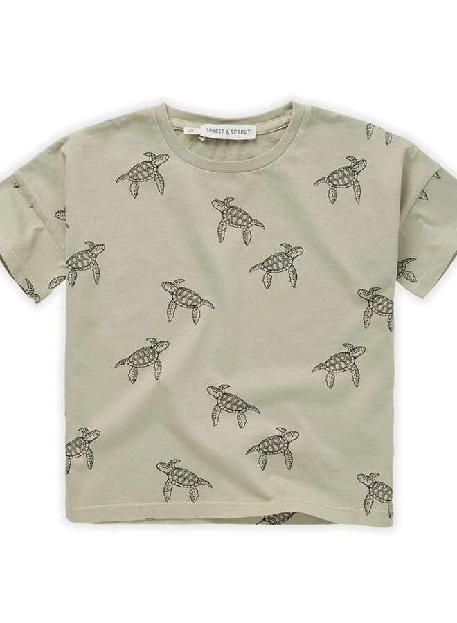 T-shirt wide Turtle print