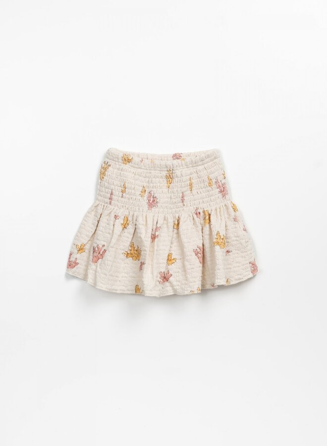 Skirt -  coral all over print