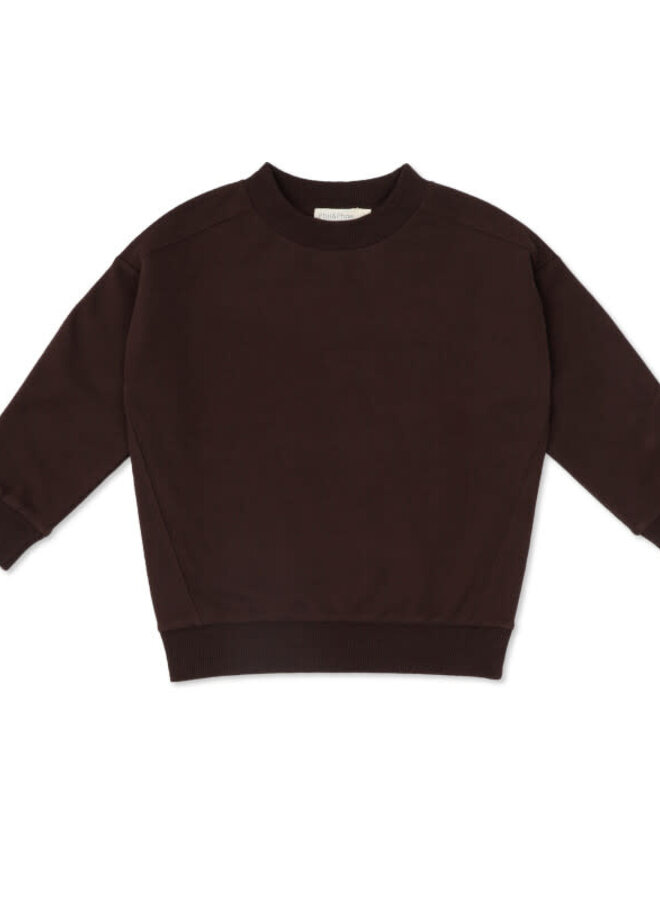 Oversized sweater - dark umber