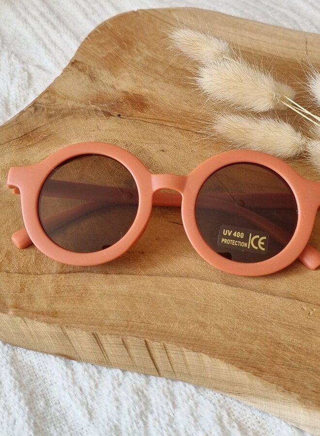 Baby- en kinder zonnebril UV400 rond - Roest