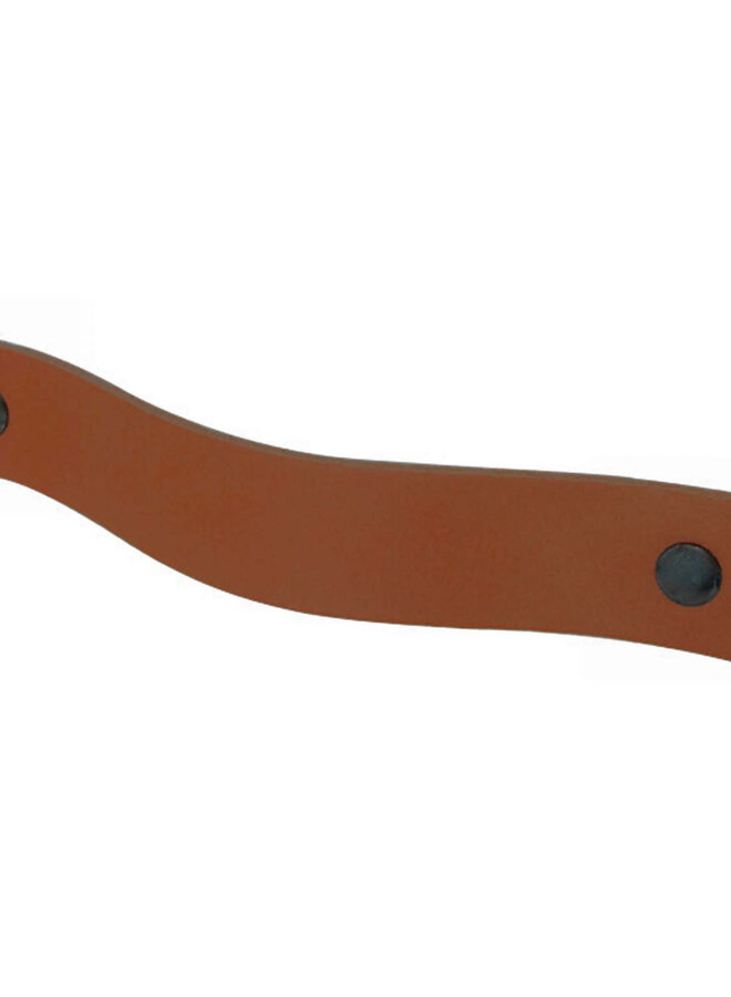 Leren handgrepen (set 2 stuks) (voor op een commode, ladekast, keukenkast etc)