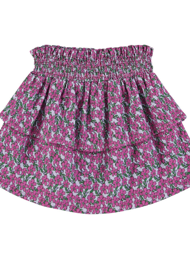 Short skirt - Lilac flowers