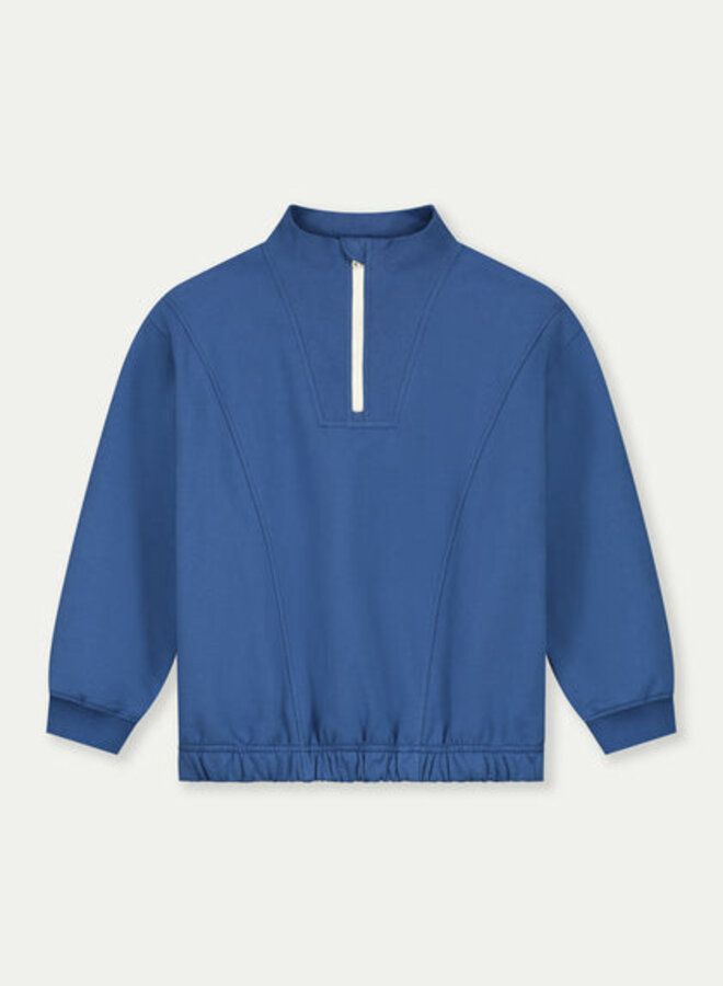 Half-zip Jumper GOTS Blue Moon