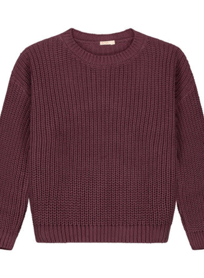 Chunky Knitted WOMEN'S Sweater - FIG