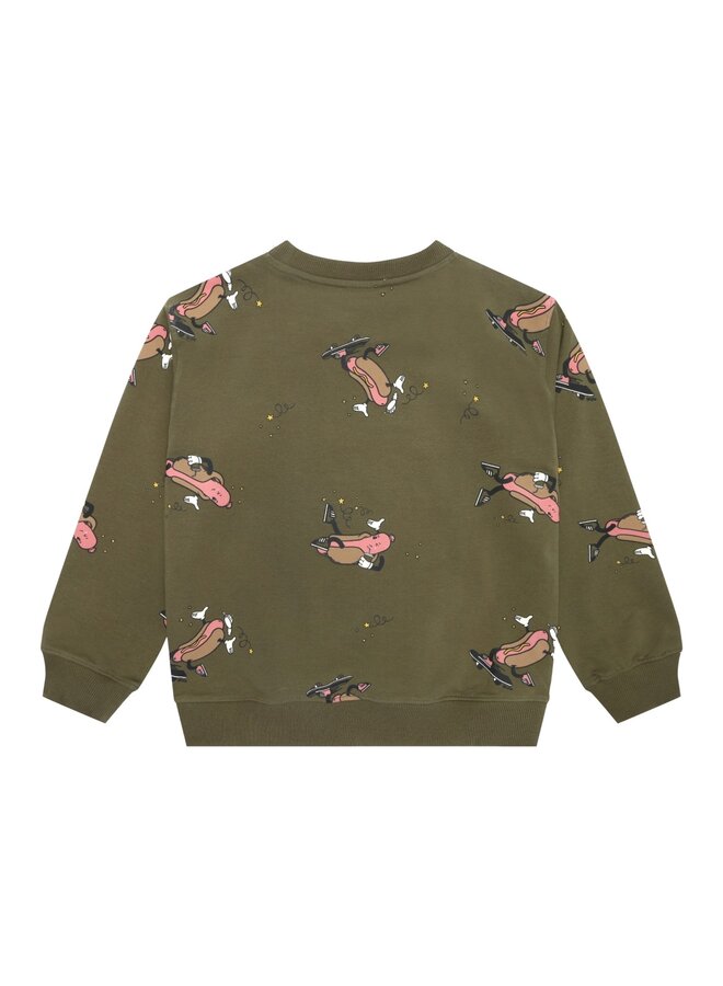 Sweatshirt Hot Dog - Ivy Green