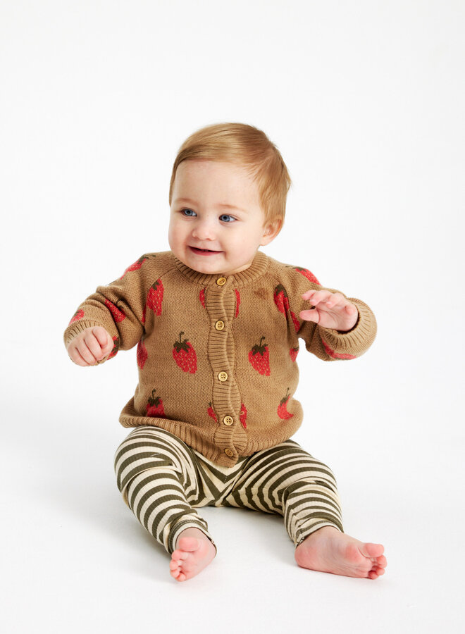 Jacquard Cardigan Strawberry