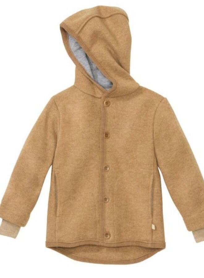 Boiled wool jacket - Caramel