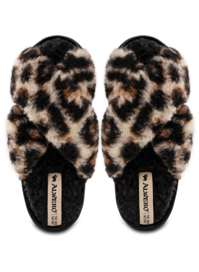 Alwero sloffen Twenn X - Leopard Black