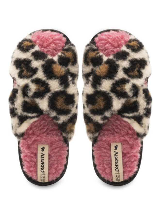 Alwero sloffen Twenn X - Leopard Pink