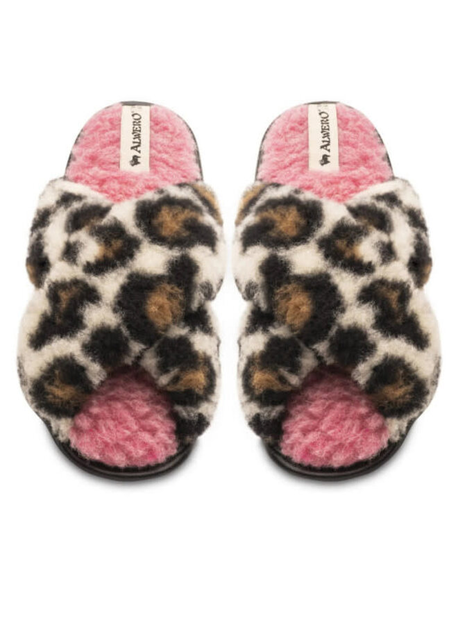 Alwero sloffen Twenn X - Leopard Pink