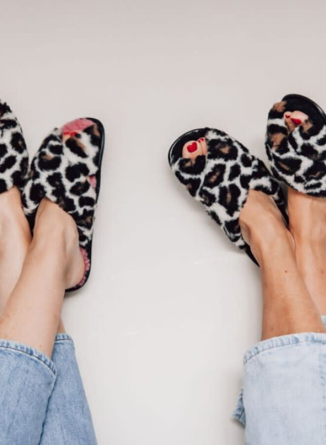 Alwero sloffen Twenn X - Leopard Pink