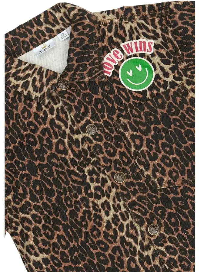 TNPanya denim overshirt - Leopard