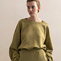 Loose sweat top l/s - Soft Moss