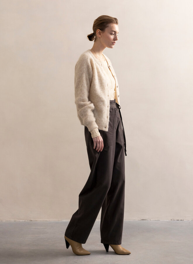 Wide woven pants - graphite
