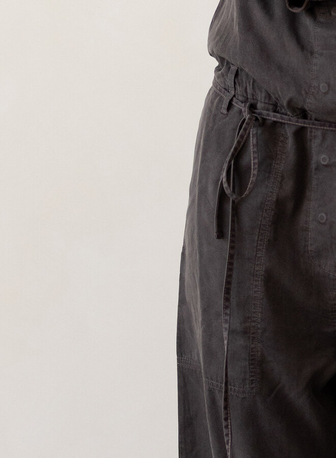 Wide woven pants - graphite