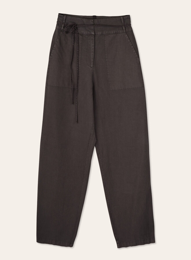 Wide woven pants - graphite