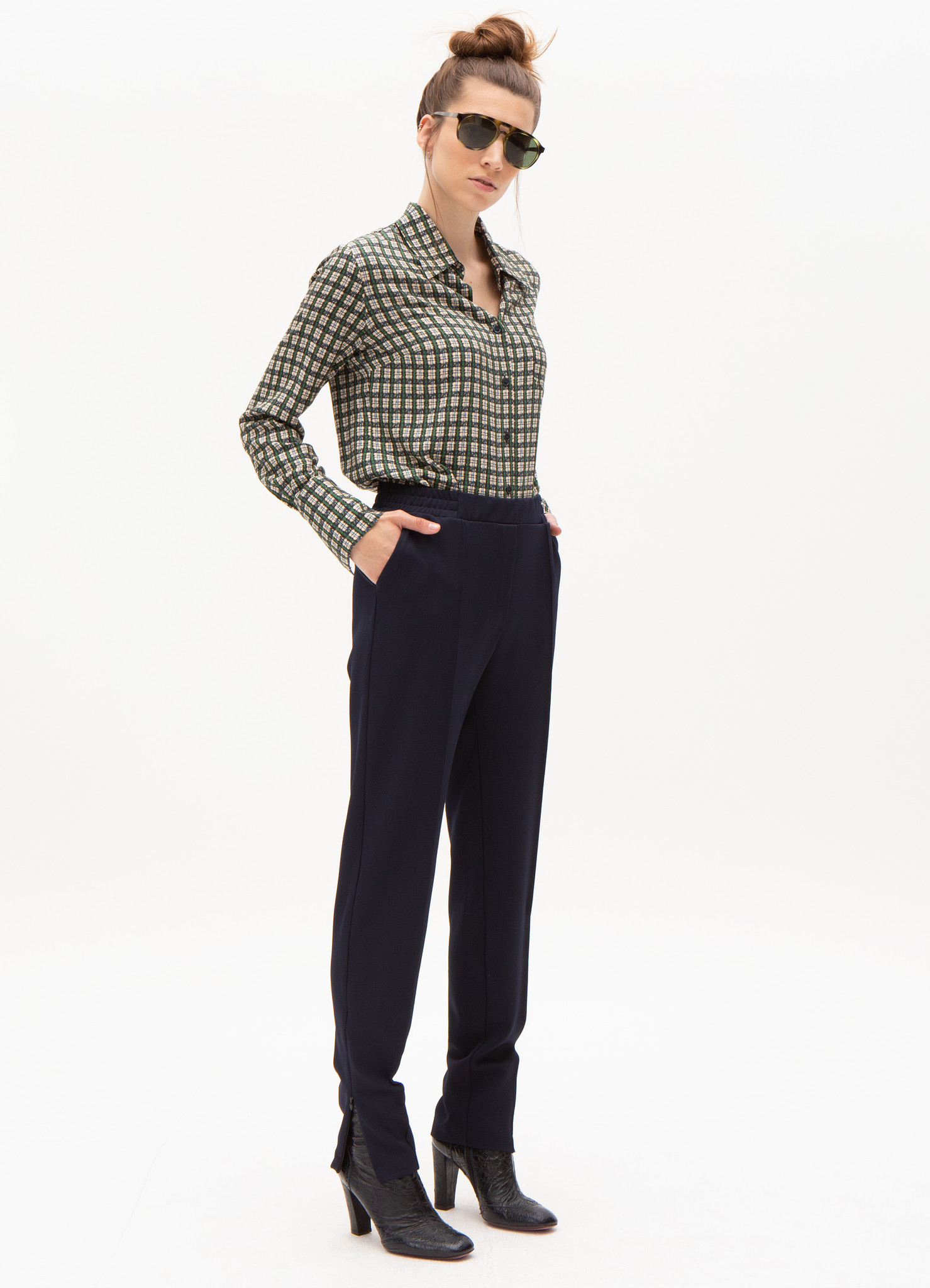 narrow fit trousers