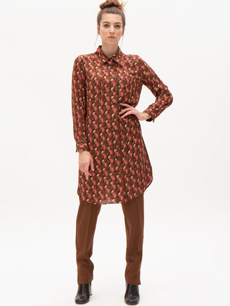 Nathalie Vleeschouwer lang hemd met roze print Nathalie Vleeschouwer lang hemd met roze print