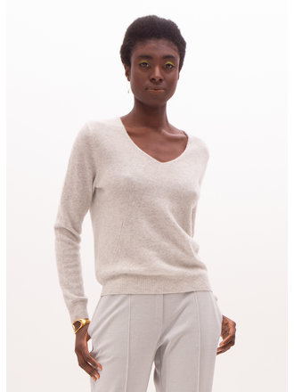 Nathalie Vleeschouwer Celine trui 100% cashmere - gemêleerd grijs Nathalie Vleeschouwer Celine trui 100% cashmere - gemêleerd grijs