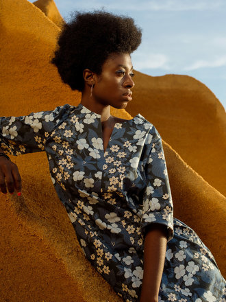 Nathalie Vleeschouwer Veeda navy flowers dress Nathalie Vleeschouwer Veeda navy flowers dress