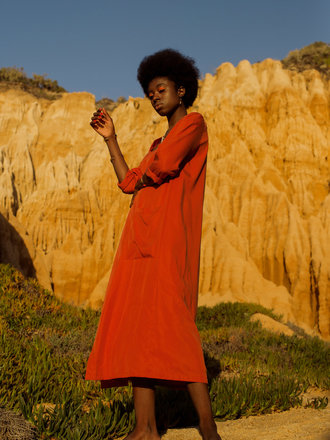 Nathalie Vleeschouwer Vaine terracotta overdress Nathalie Vleeschouwer Vaine terracotta overdress