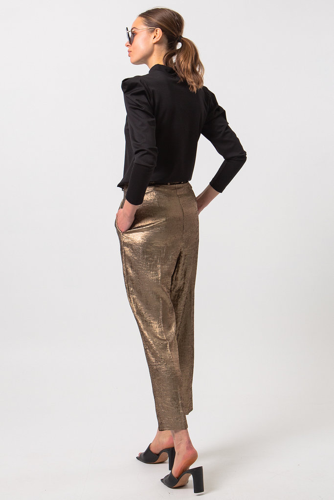 Nathalie Vleeschouwer women Vanilla shiny gouden broek