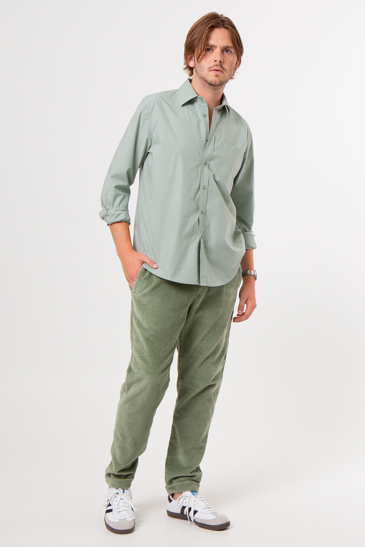White Shirt with Olive Pants Casual Warm Weather Outfits For Men After 50  3 ideas  outfits  Lookastic