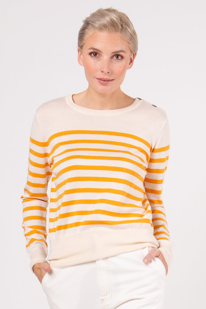 Nathalie Vleeschouwer Cefalú yellow striped sailor sweater