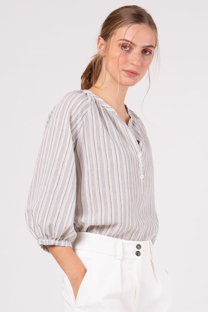 Nathalie Vleeschouwer Zus blue stripes blouse