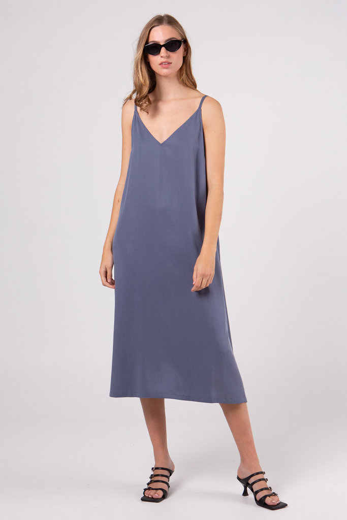 Nathalie Vleeschouwer Vice grey blue Tencel slip dress