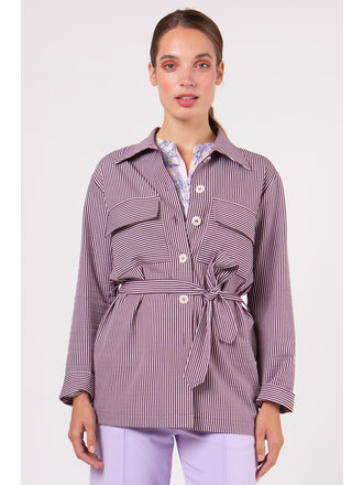 Nathalie Vleeschouwer Zif purple striped jacket Nathalie Vleeschouwer Zif purple striped jacket