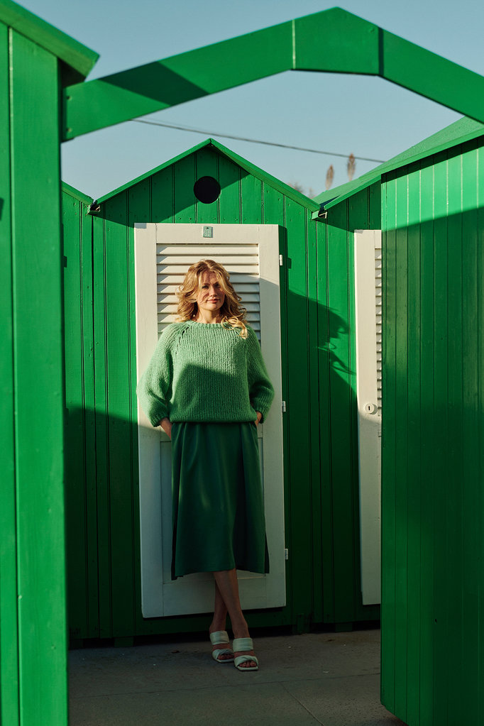 Nathalie Vleeschouwer Vice green Tencel slip dress