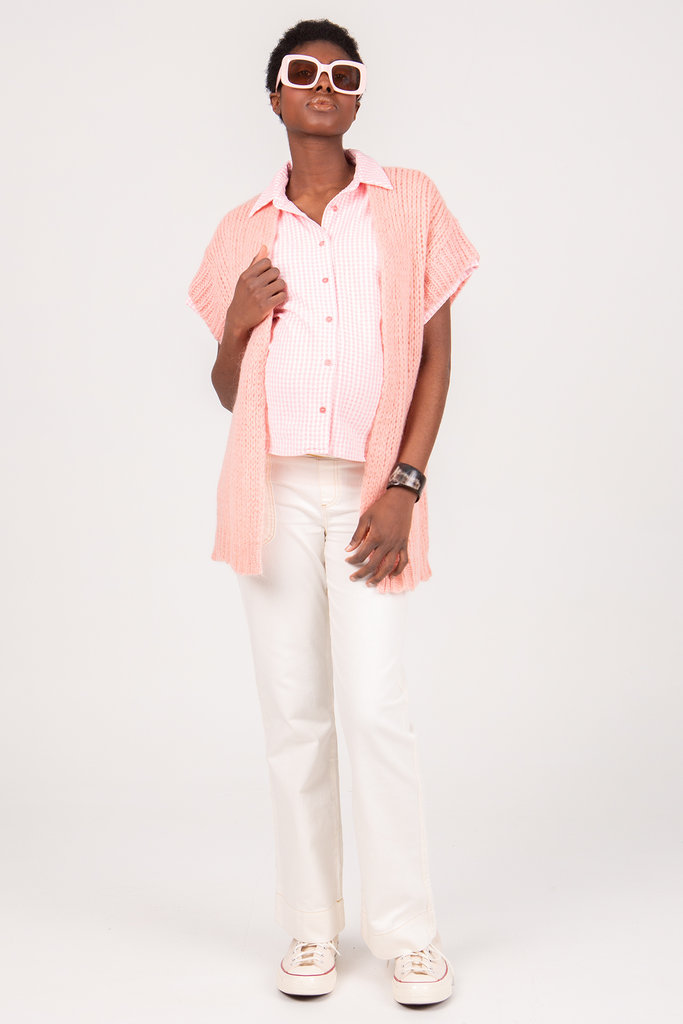 Fragile Mallorca pink sleeveless vest