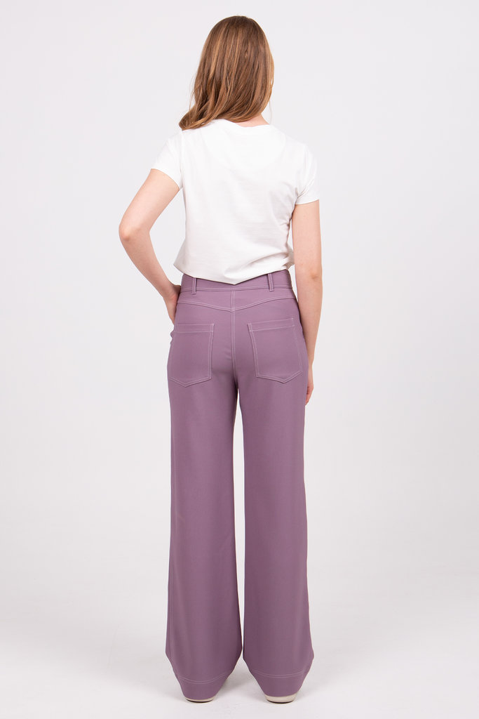 Nathalie Vleeschouwer women Azzurri dusty violet trousers