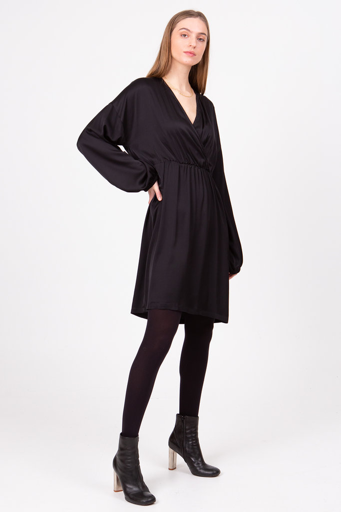 Nathalie Vleeschouwer women Alix silky zwarte jurk