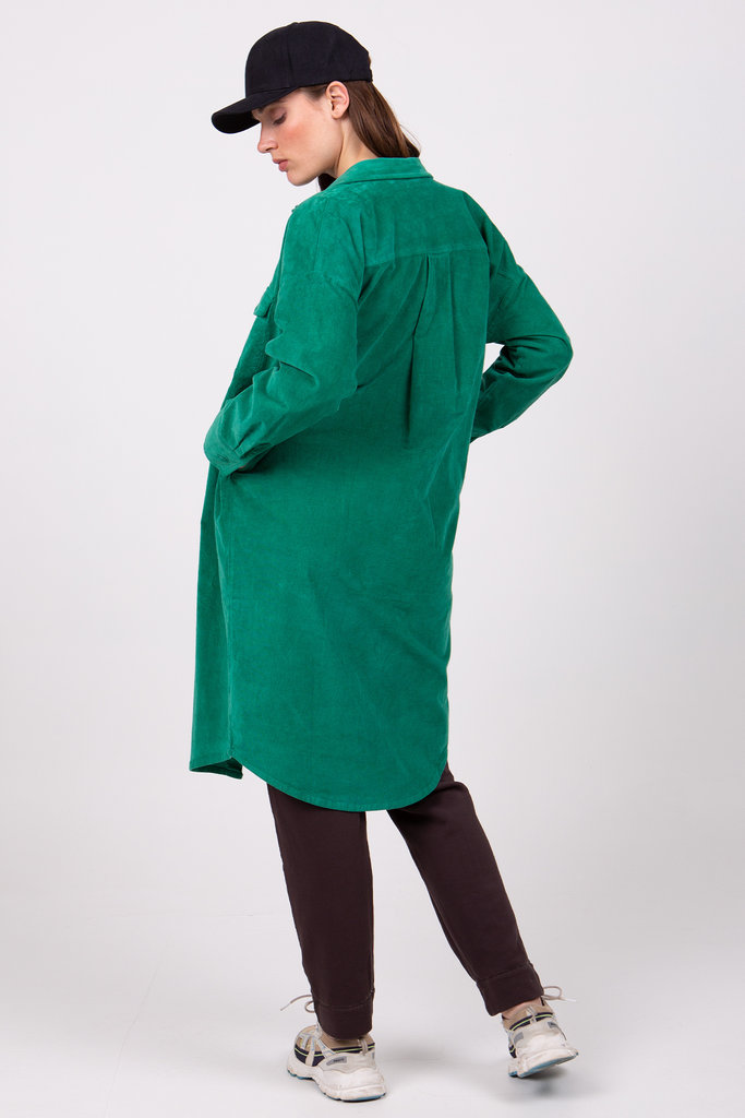 Nathalie Vleeschouwer women Aloise green fine rib long shirt